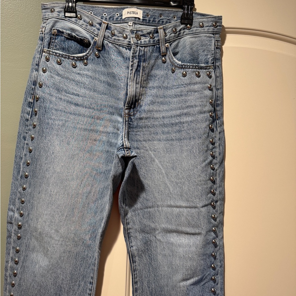 Pistola Lexi Mid-Rise Studded Jeans Size 30 
Only worn once.